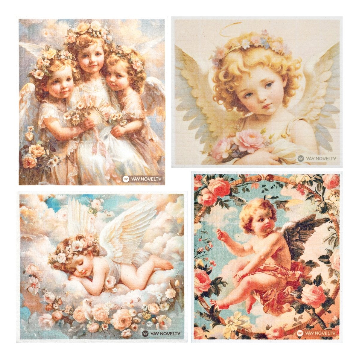 Picture of Yay Novelty 3712 Eco Friendly Swedish Dishcloth for Kitchen&#44; Angel - Pack of 12