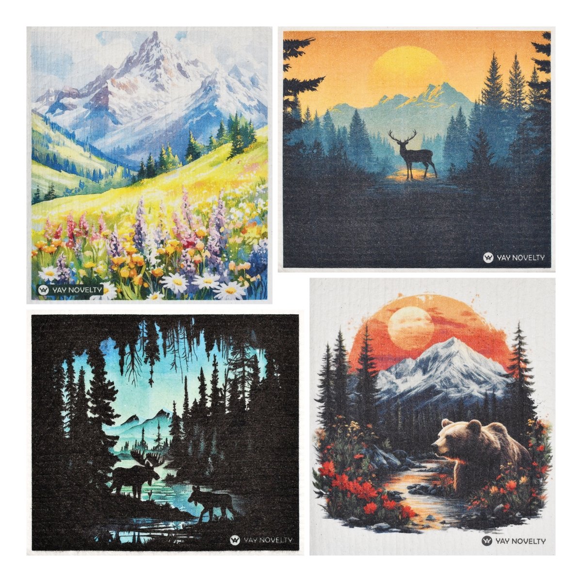 Picture of Yay Novelty 3720 Eco Friendly Swedish Dishcloth for Kitchen&#44; Wilderness - Pack of 12