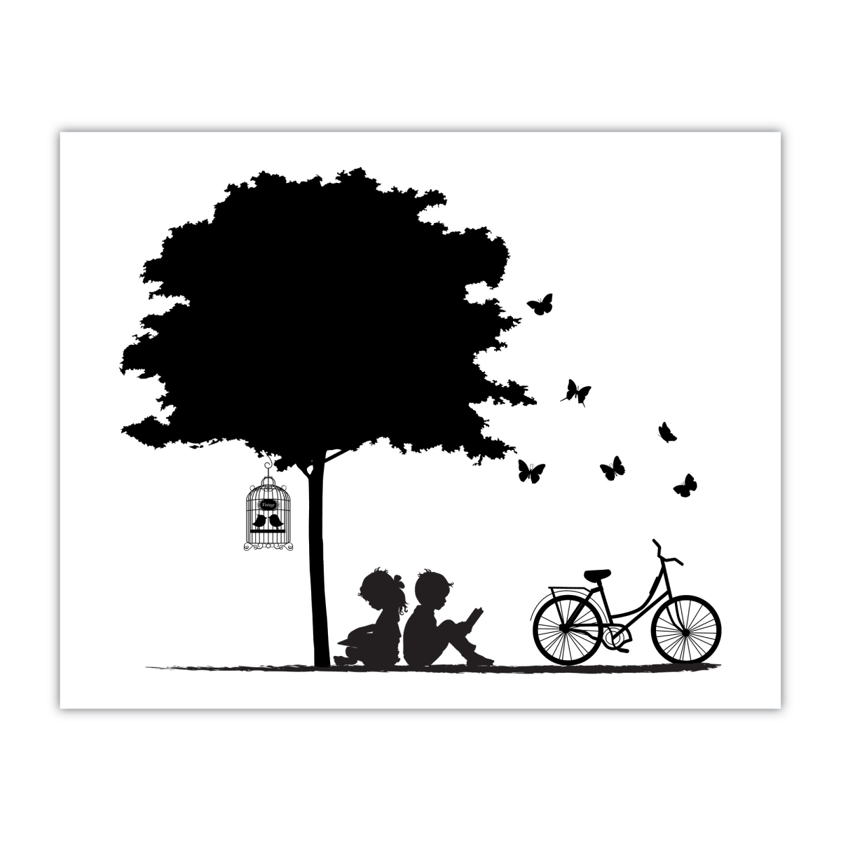 6011 8 x 10 in. Vibrant Prints Canvas Texture Cardstock Wall Art - Study Buddies