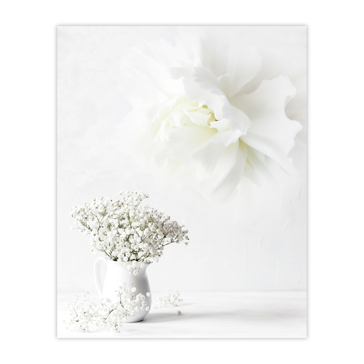 Vibrant Prints Canvas Texture Wall Art - Pure White - 8 x 10 in. - Made in USA