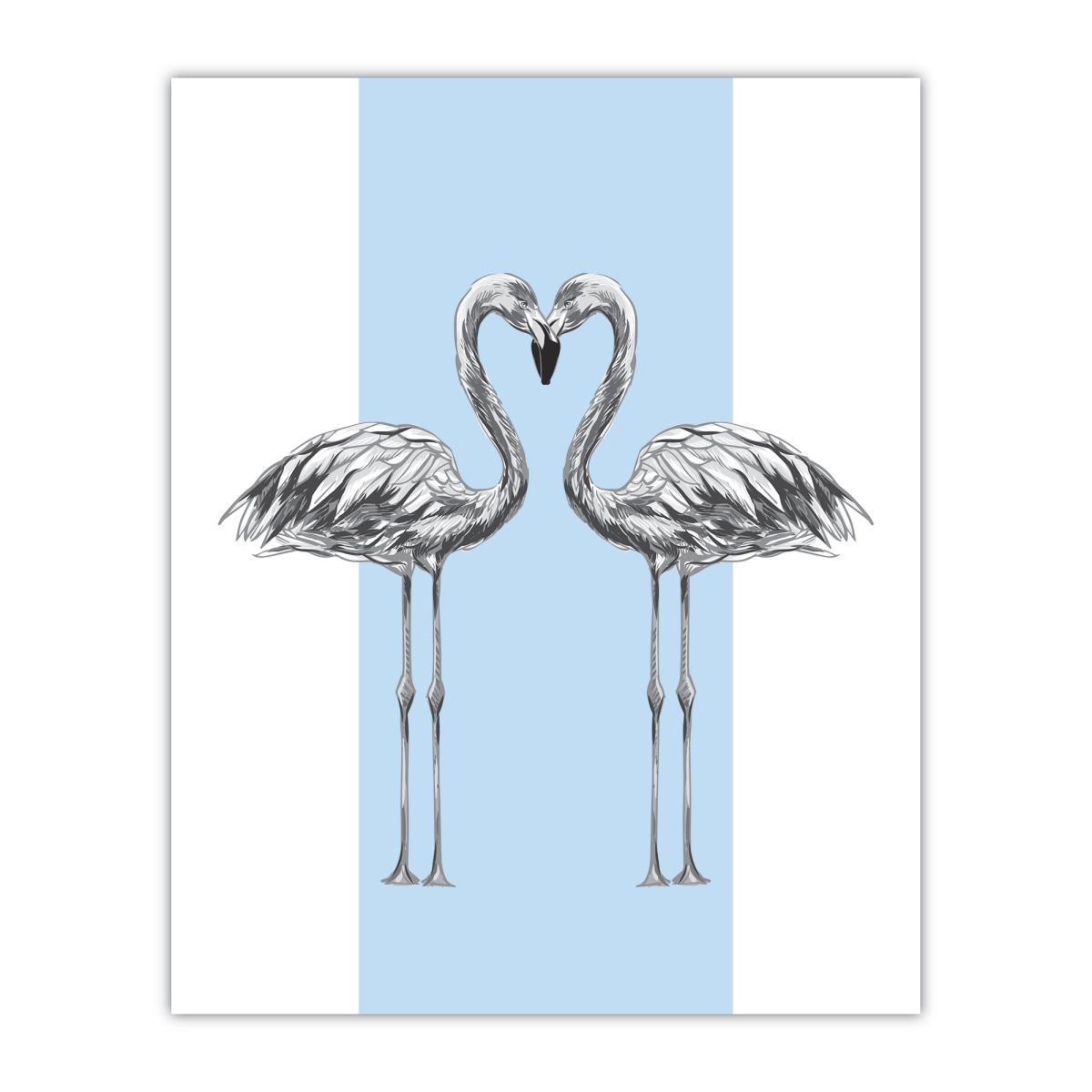 Vibrant Flamingo Canvas Texture Wall Art - 8 x 10 in. - Made in USA