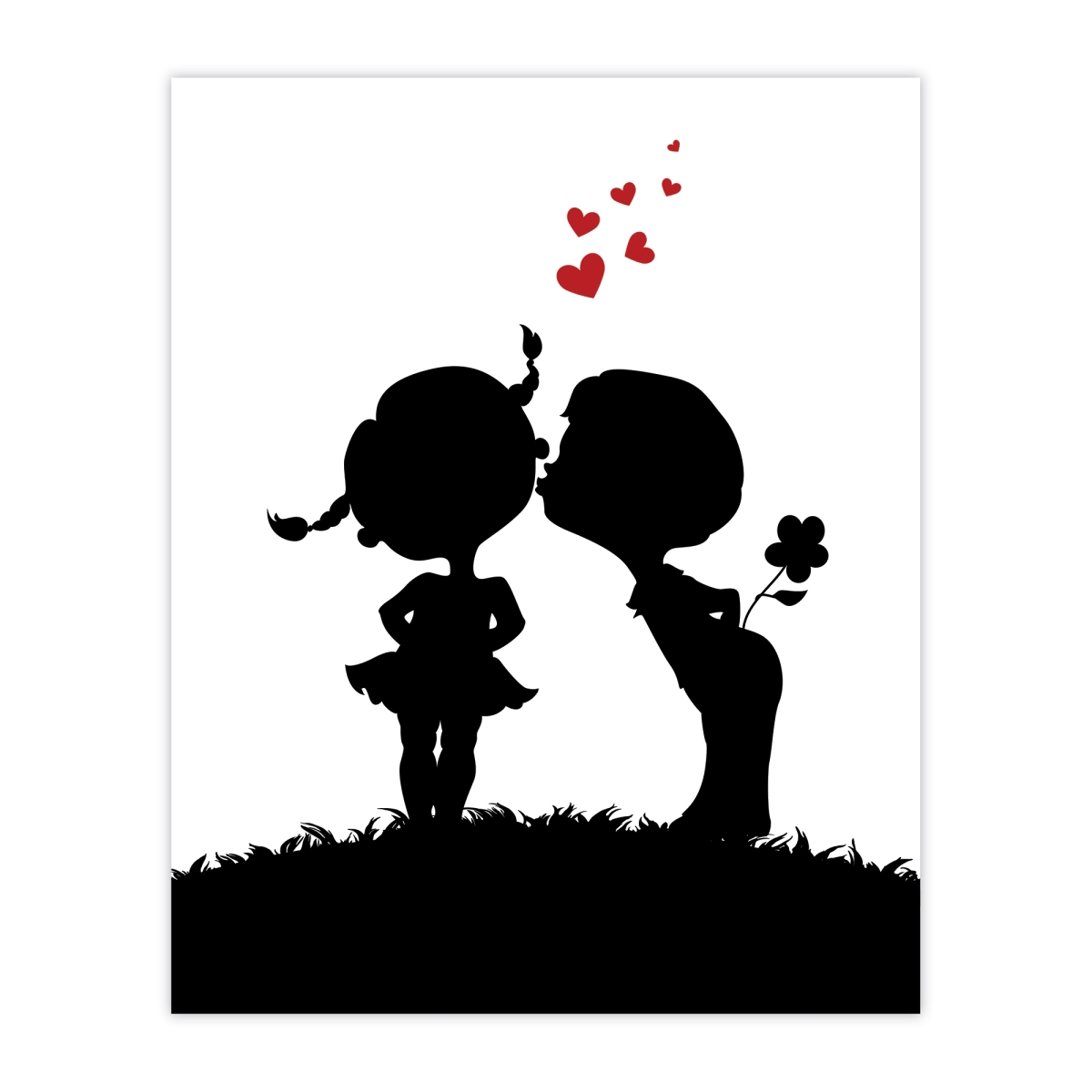 Vibrant Canvas Texture Wall Art - First Love - 8 x 10 in. - Made in USA