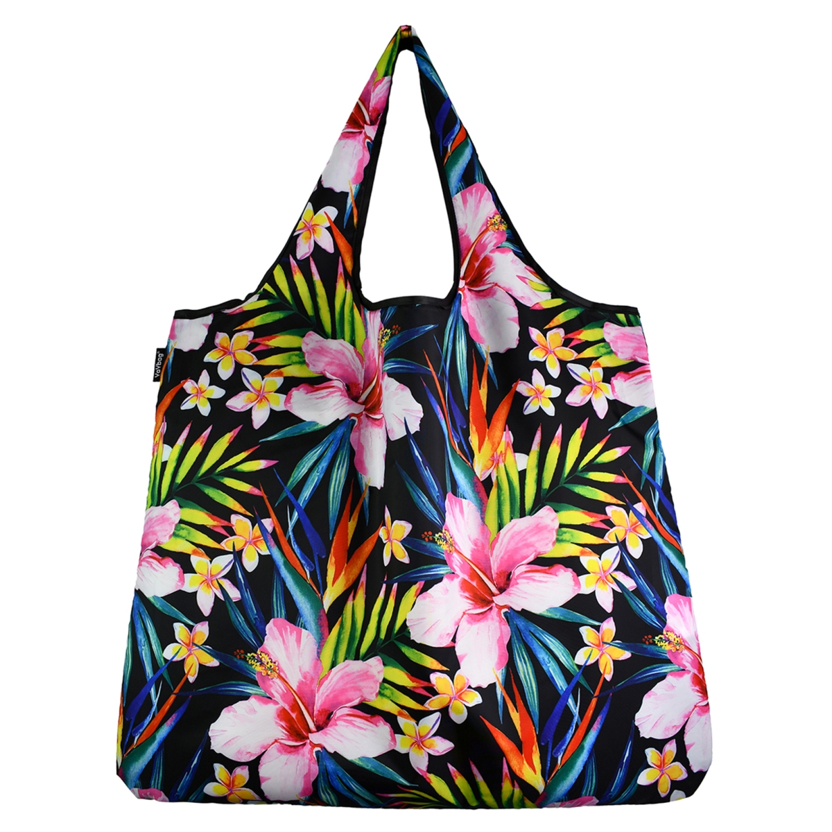 J4403 Jumbo Eco Friendly Stylish Tote Large Excellent Versatile Reusable Shopping Bag - Pink Hibiscus