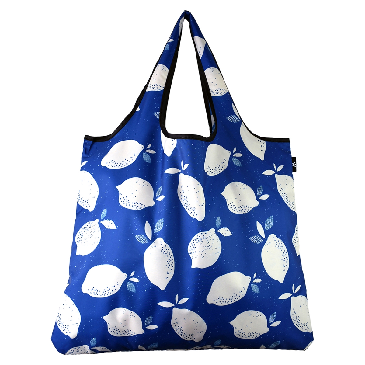 J4364 Jumbo Eco Friendly Stylish Tote Large Excellent Versatile Reusable Shopping Bag - Blue Lemon