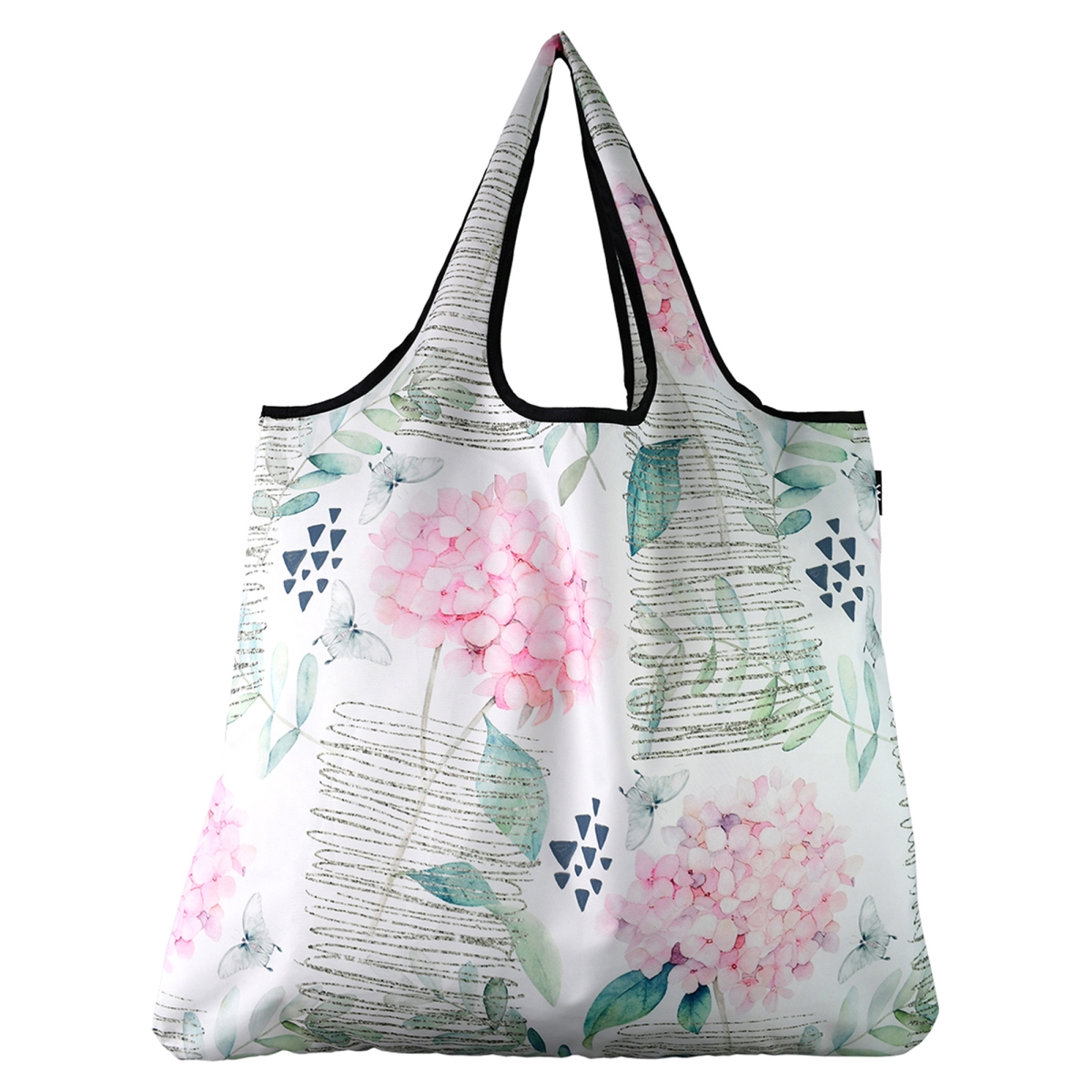 J4369 Jumbo Eco Friendly Stylish Tote Large Excellent Versatile Reusable Shopping Bag - Pink Hydrangea