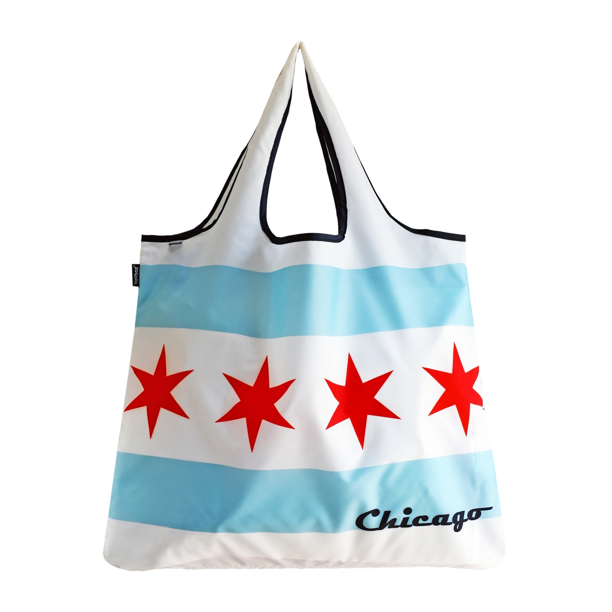 J4453 Jumbo Eco Friendly Stylish Tote Large Excellent Versatile Reusable Shopping Bag - Chicago Flag