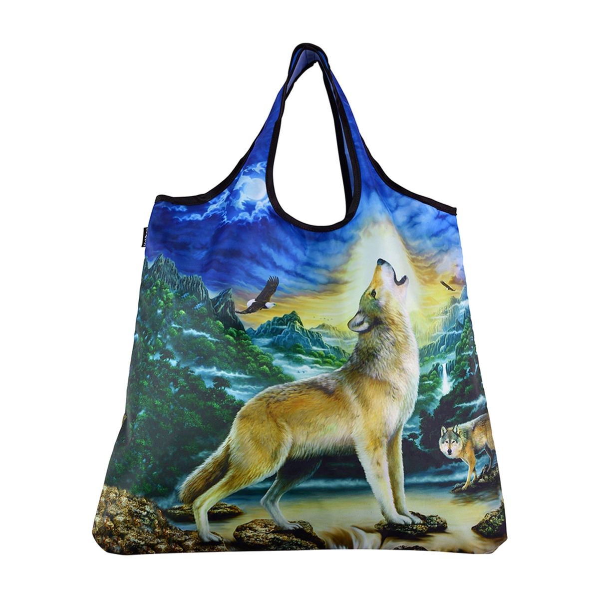 4216 Original Eco Friendly Stylish Tote Large Excellent Versatile Reusable Shopping Bag - Howling Wolf