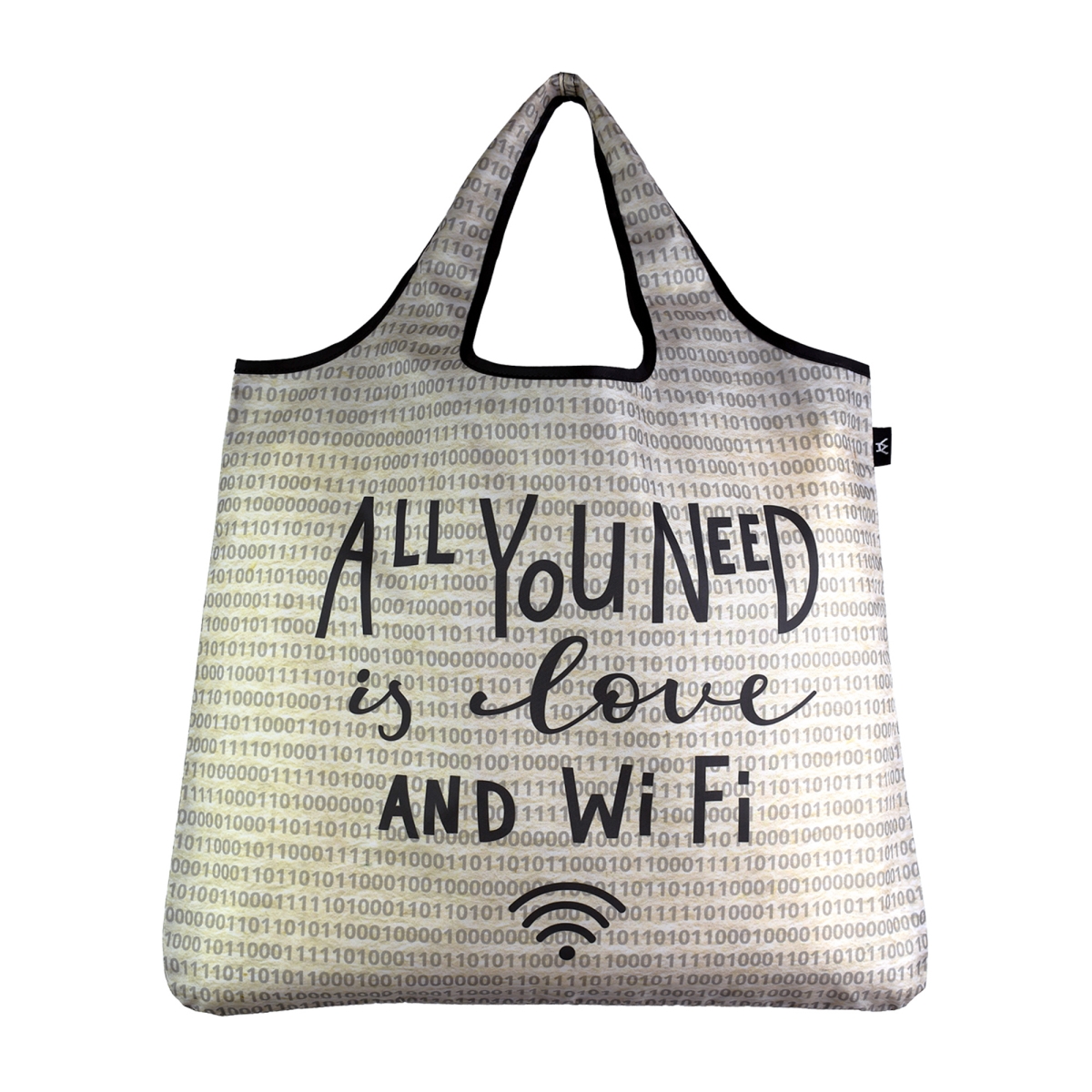 4378 Original Eco Friendly Stylish Tote Large Excellent Versatile Reusable Shopping Bag - Love & Wi-Fi