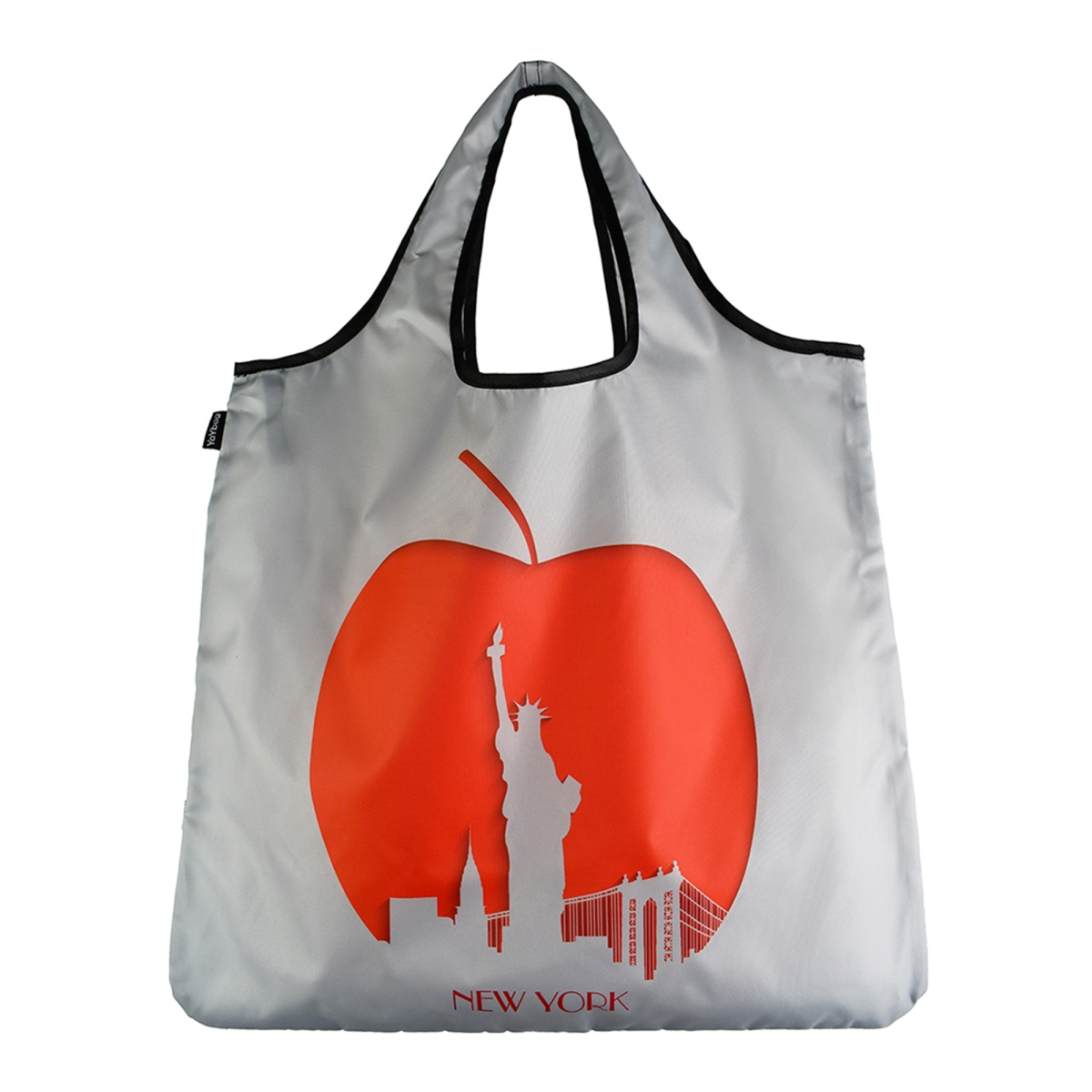 4339 Original Eco Friendly Stylish Tote Large Excellent Versatile Reusable Shopping Bag - NY Apple