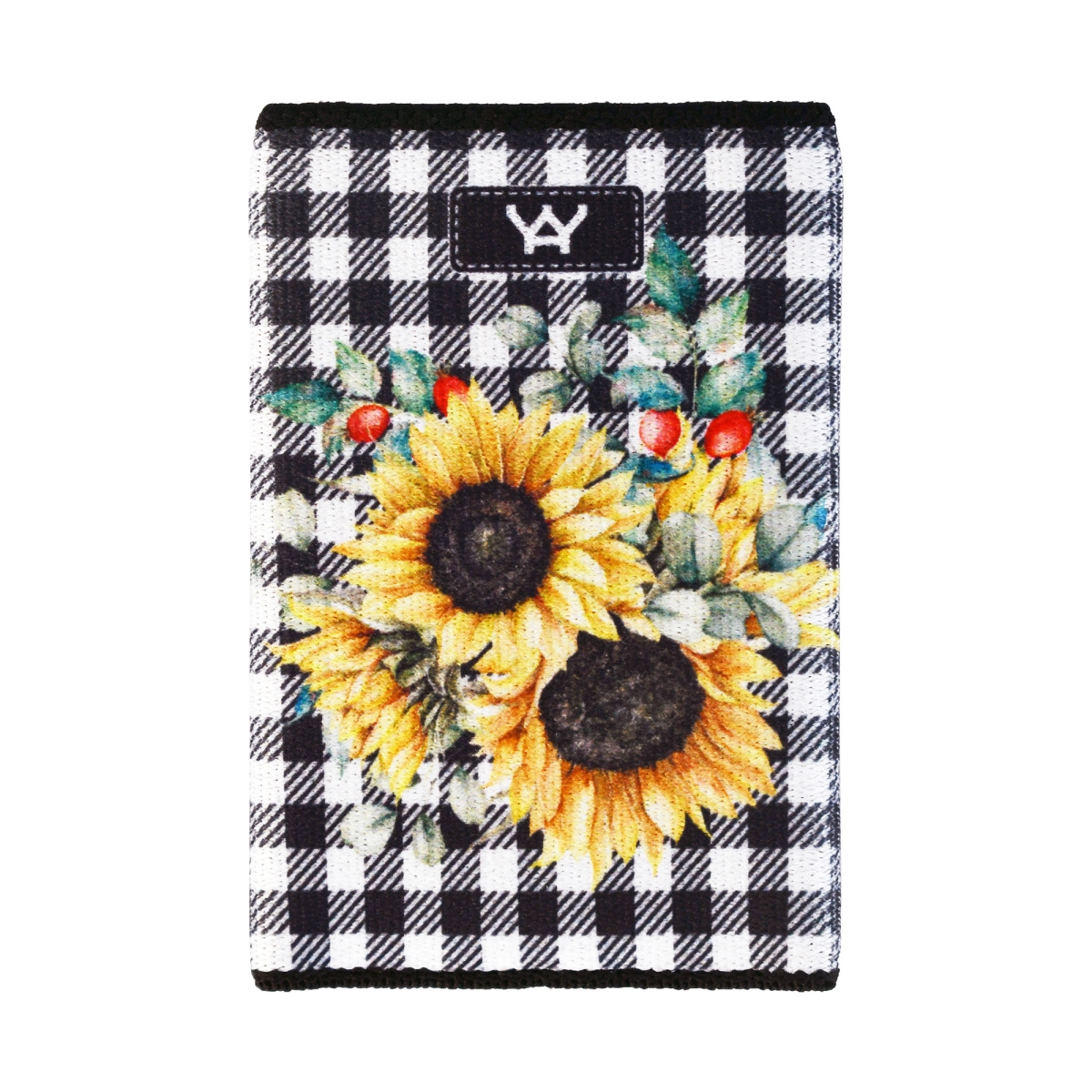 1509 The Perfect Slim Wallet for Front Pocket Use - Gingham Sunflower