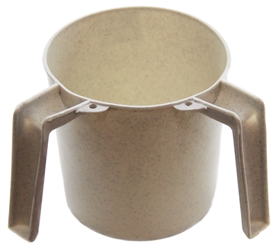 ba157wwd Plastic Round Wash Cup - White With Dots