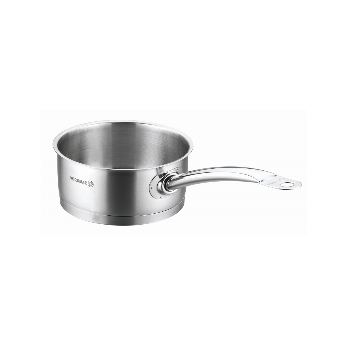 Picture of YBM Home a1156 9.4 in. Dia. x 3.9 in. Korkmaz Stainless Steel Stockpot with Lid & Handles&#44; Silver