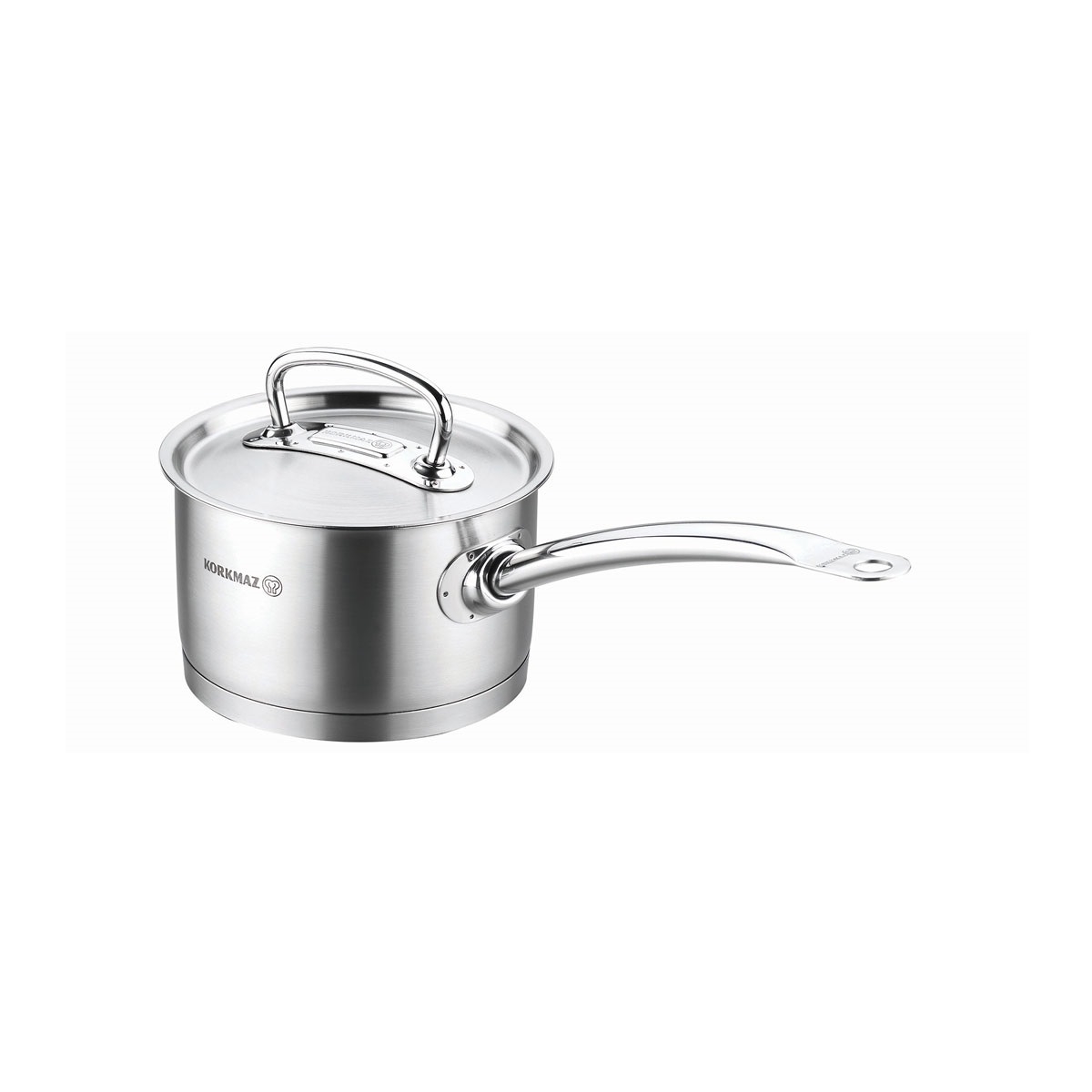 Picture of YBM Home a1157 9.4 in. Dia. x 3.9 in. Korkmaz Stainless Steel Stockpot with Lid & Handles&#44; Silver