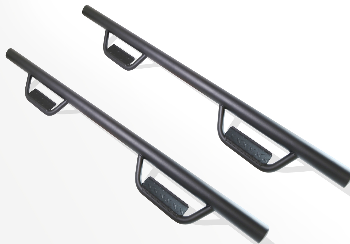 289-TX-11 Hoop Running Boards 4 Full Size Door Side Steps for 1999-2015 Ford F-250 SD Crew Cab, Texture -  conext