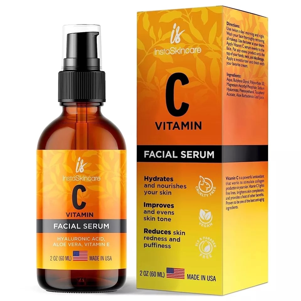 YMK11 2 oz Vitamin C Serum with Hyaluronic Acid Vitamin E Best Skin Anti-Aging for Face -  Supreme Fauna