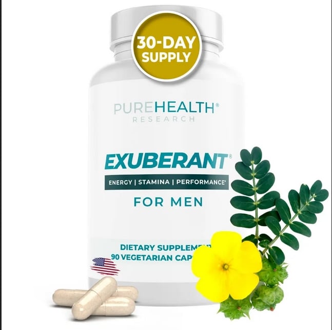 YMK21 Exuberant Supplement for Men , Testosterone Booster by -  PureHealth Research