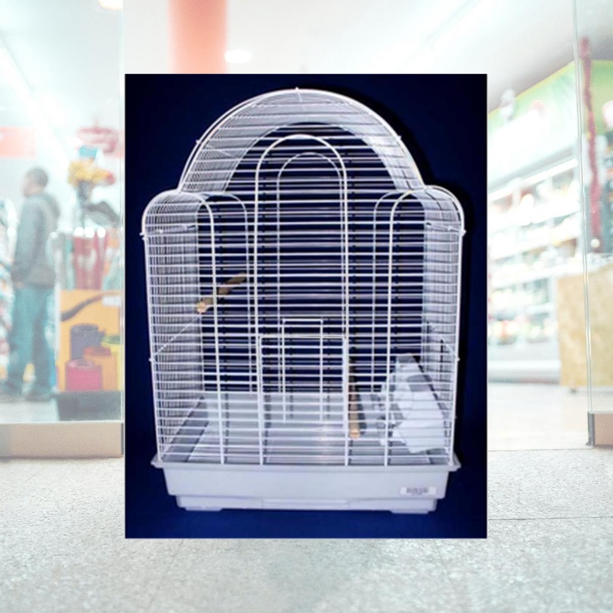 Picture of YML 1704WHT Shell Top Bird Cage in White