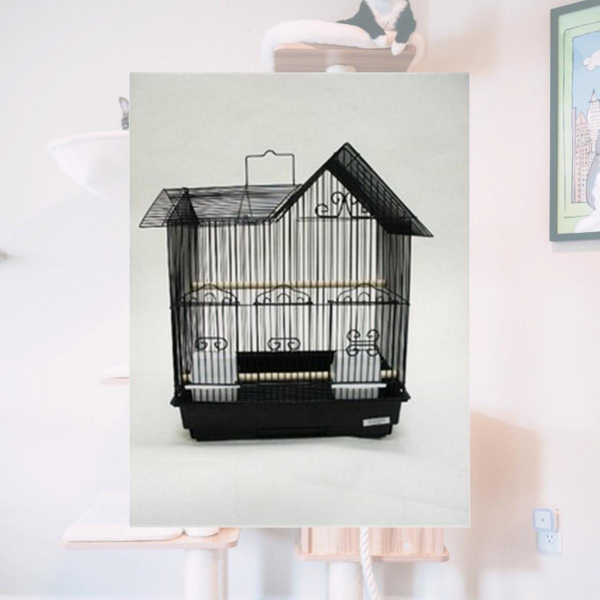 Picture of YML 1754BLK Villa Top Bird Cage in Black