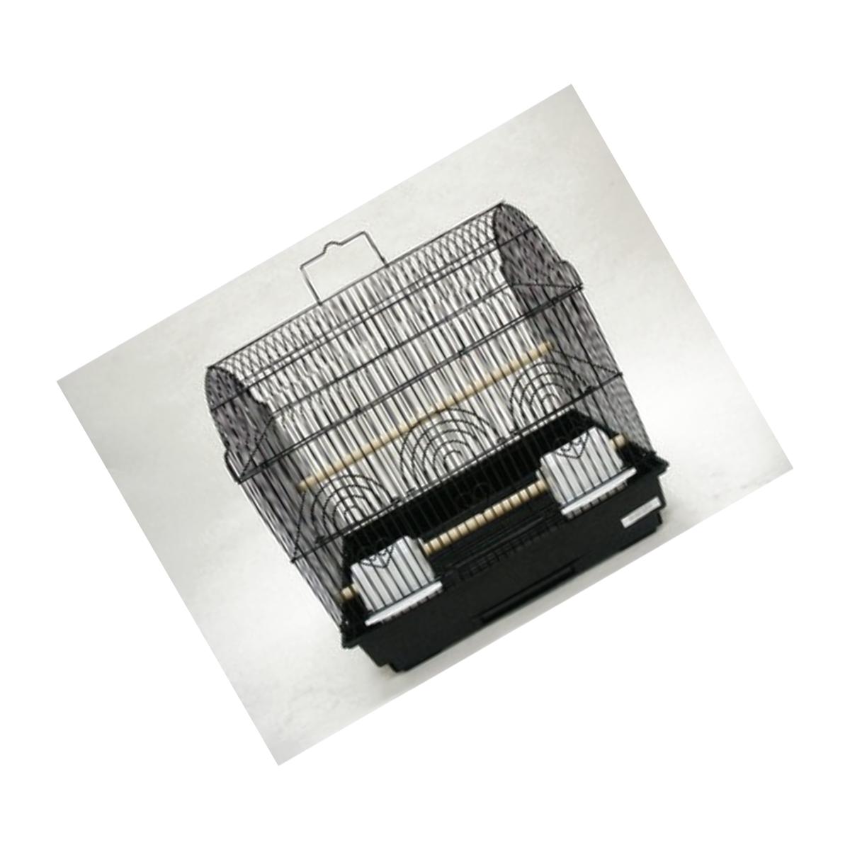 Picture of YML 1784BLK Barn Top Bird Cage in Black