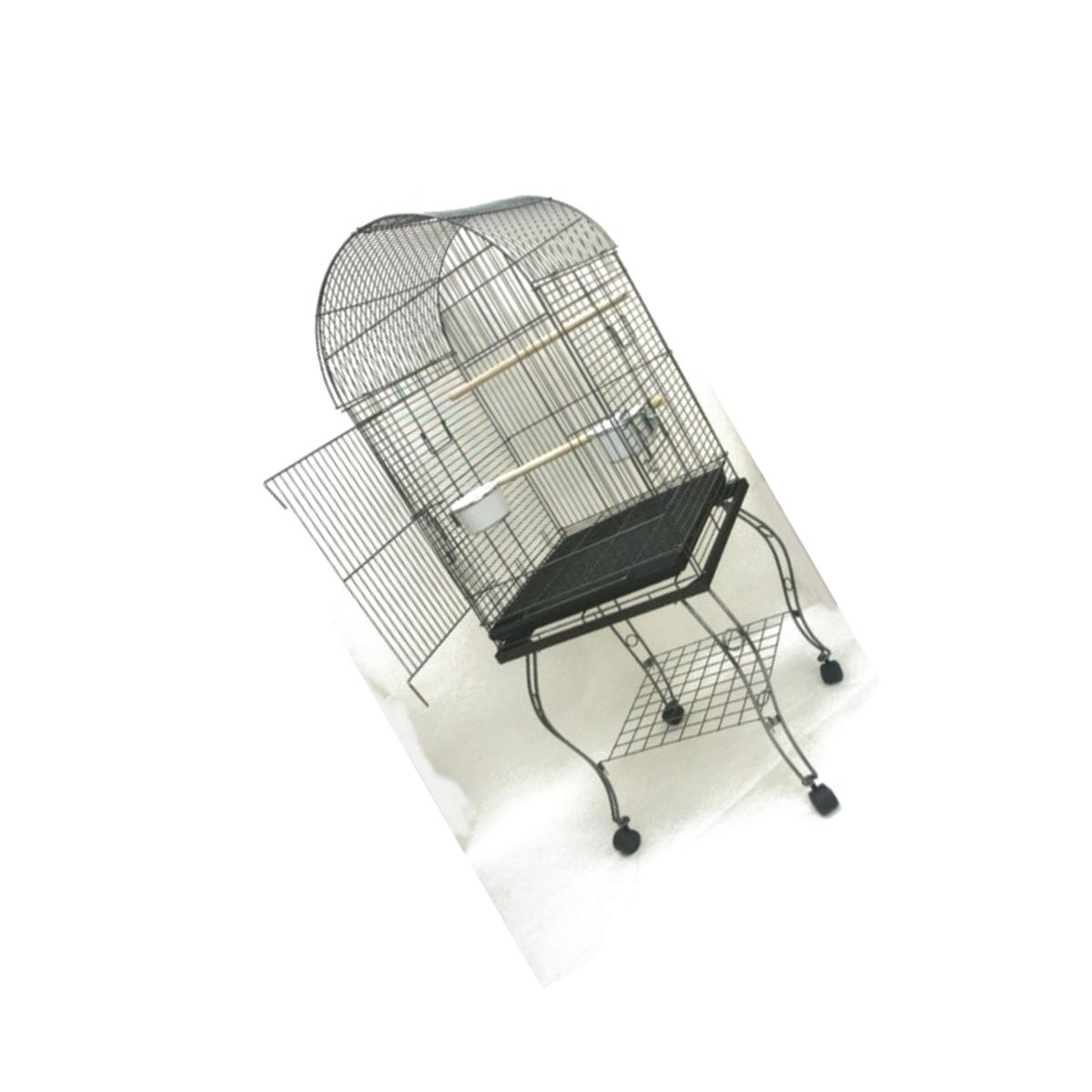 Picture of YML 600AAS Dome Top Parrot Cage with Stand in Antique Silver