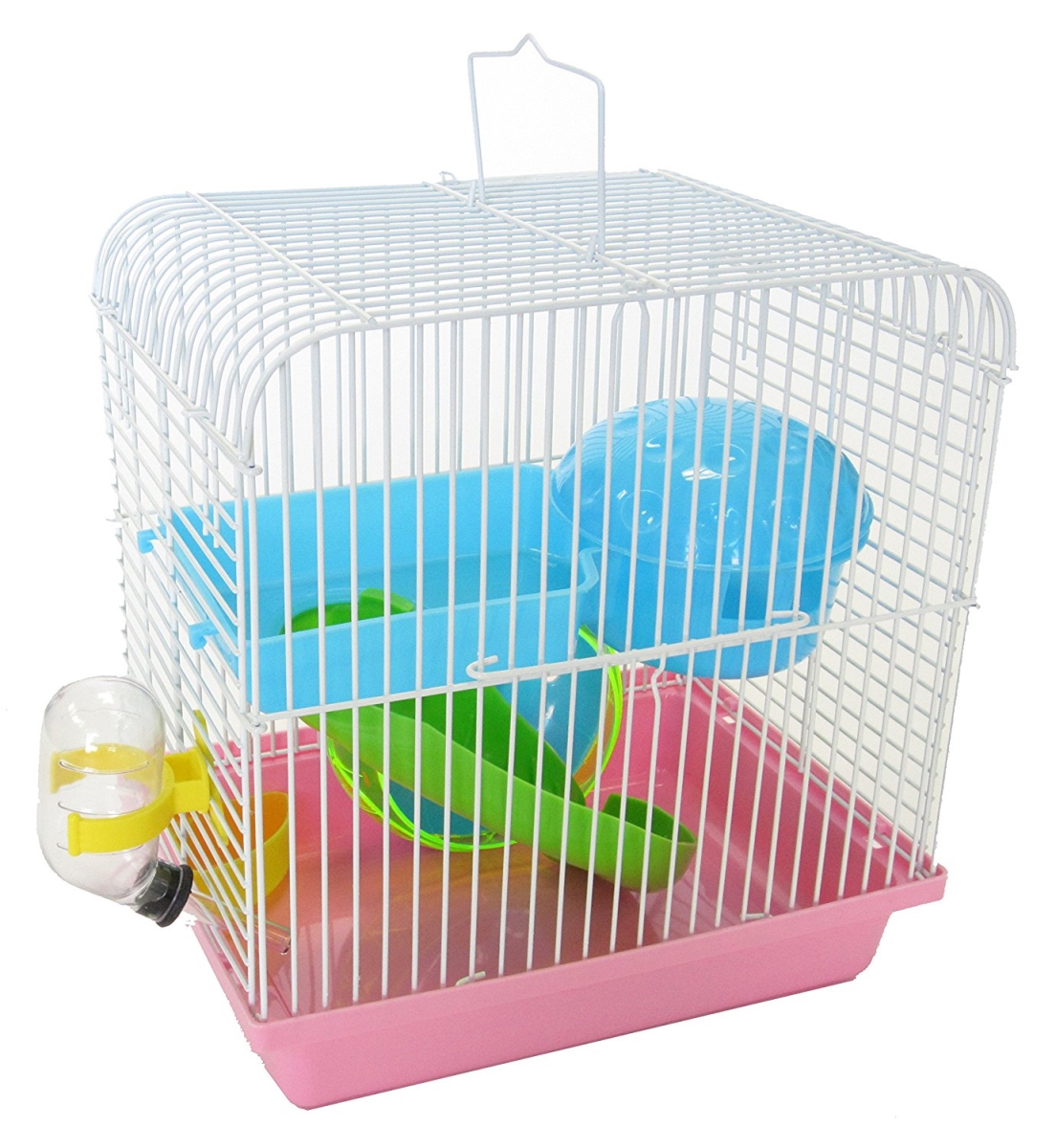 Dwarf Hamster, Mice Cage With Accessories, Pink