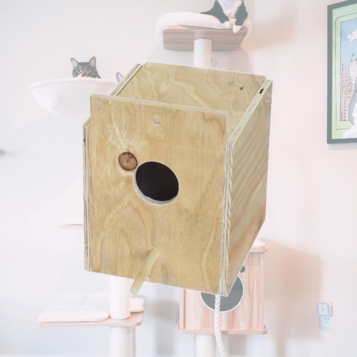 Picture of YML WNB3 Wooden Nest Box For Outside Mount With Dowel- Small