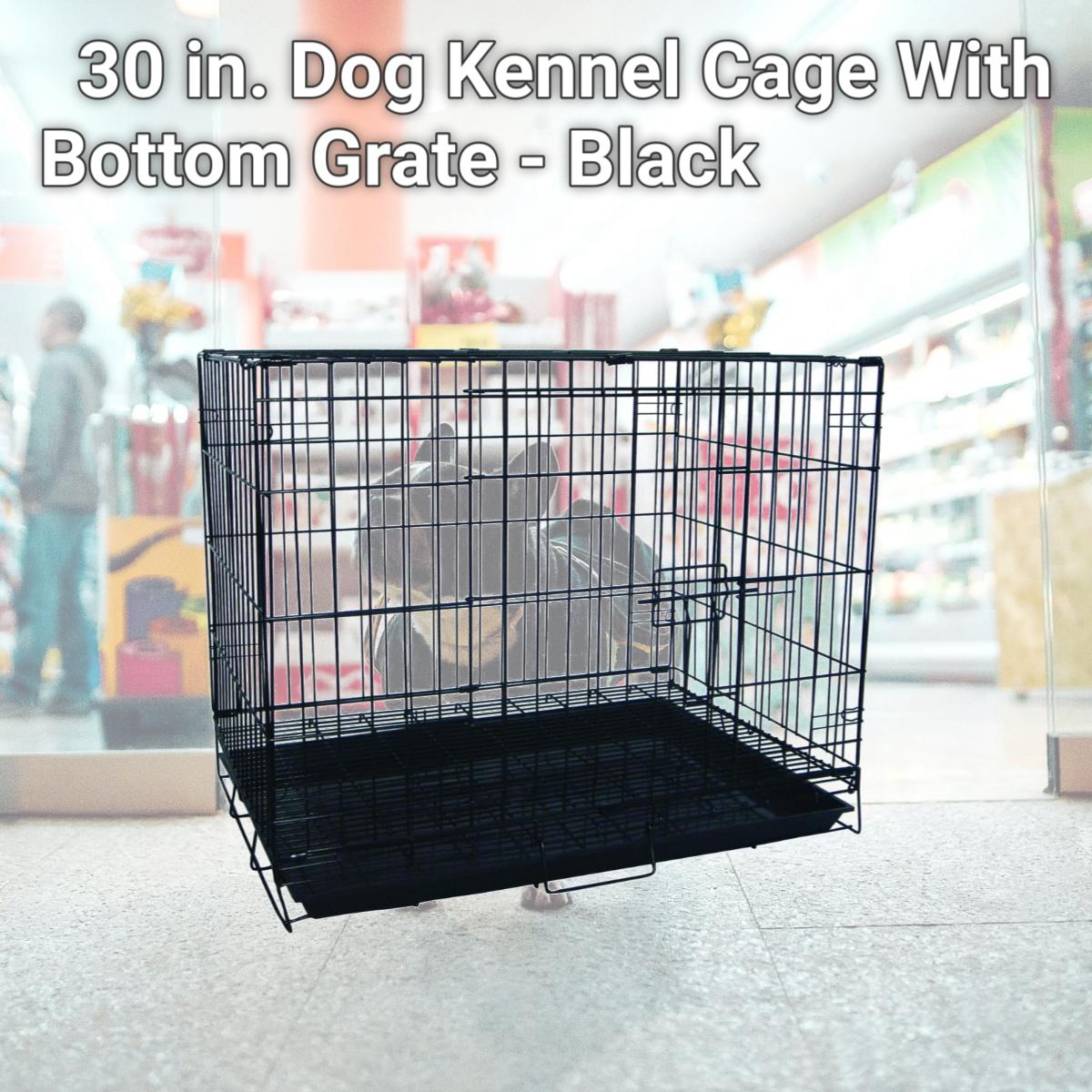 Picture of YML SA30G 30 in. Dog Kennel Cage With Bottom Grate - Black