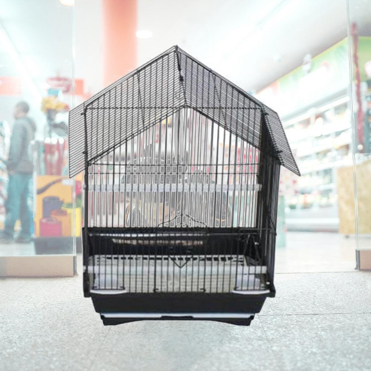 Picture of YML Group AMBLK 11 x 9 x 16 in. House Top Style Small Parakeet Cage, Black
