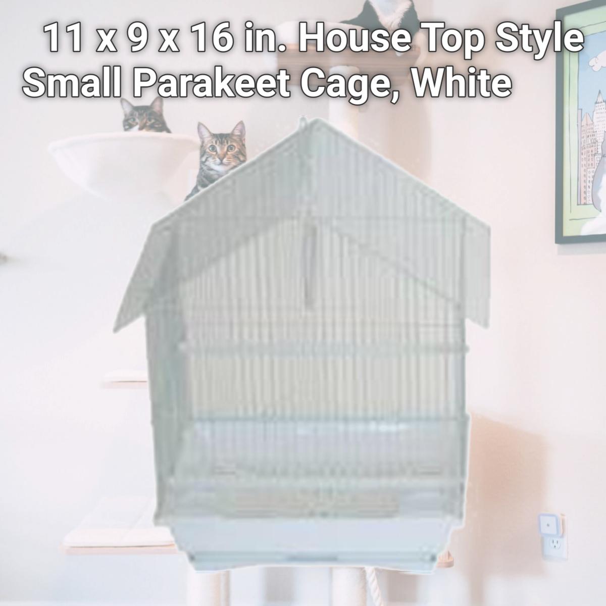 Picture of YML Group A1114MWHT 11 x 9 x 16 in. House Top Style Small Parakeet Cage, White