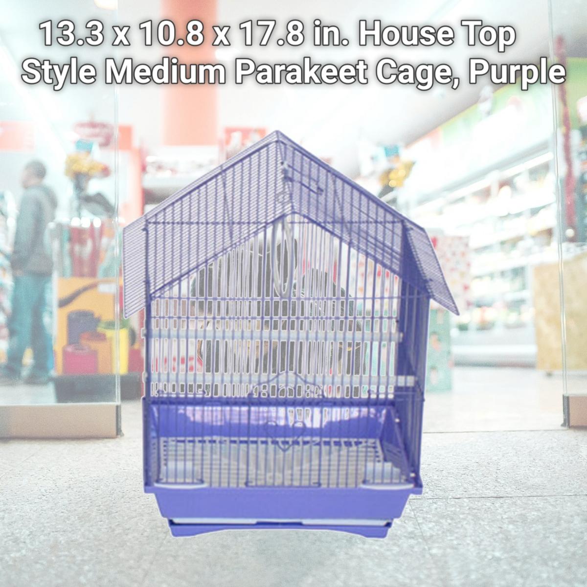 Picture of YML Group A1314MPUR 13.3 x 10.8 x 17.8 in. House Top Style Medium Parakeet Cage, Purple