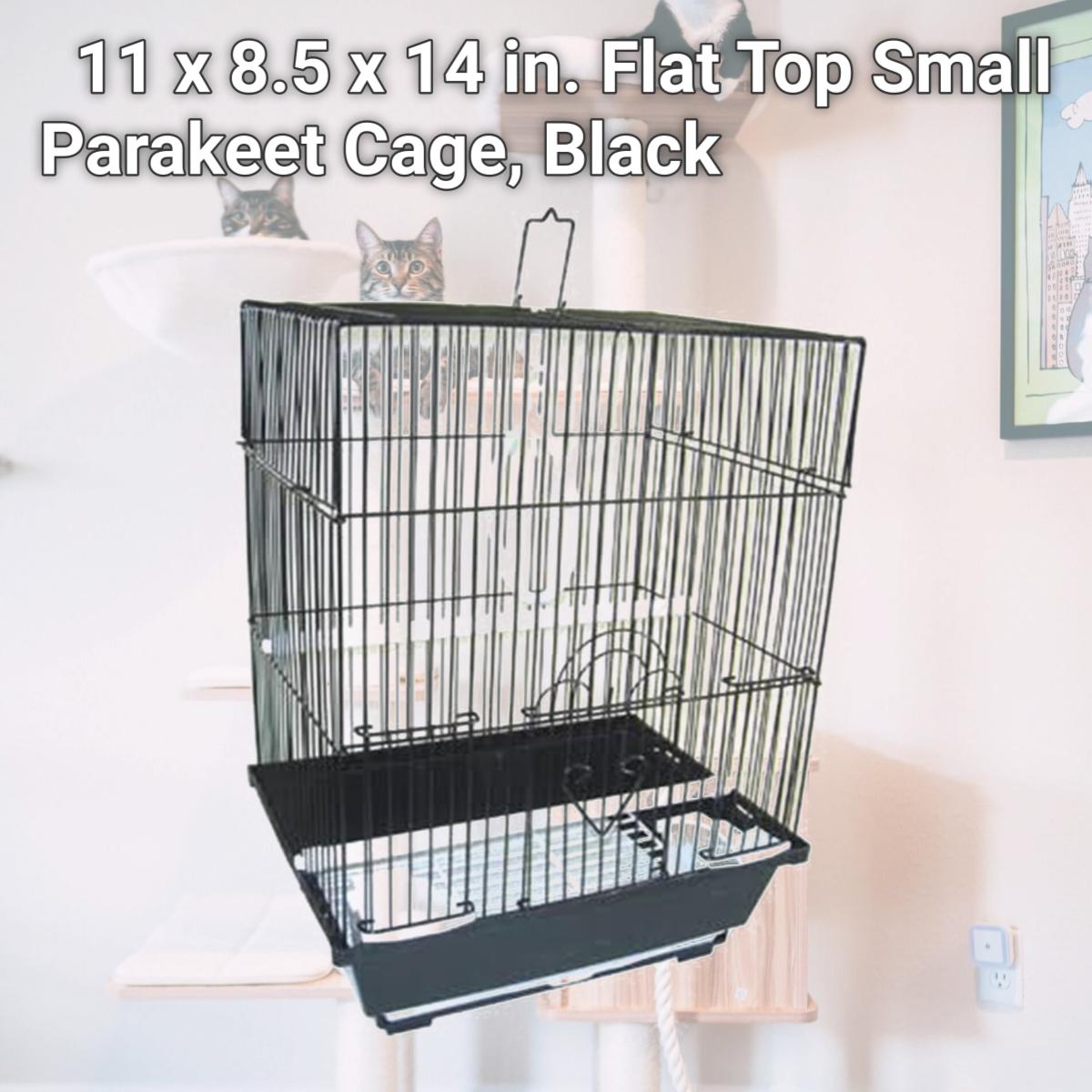 Picture of YML Group A1124MBLK 11 x 8.5 x 14 in. Flat Top Small Parakeet Cage, Black