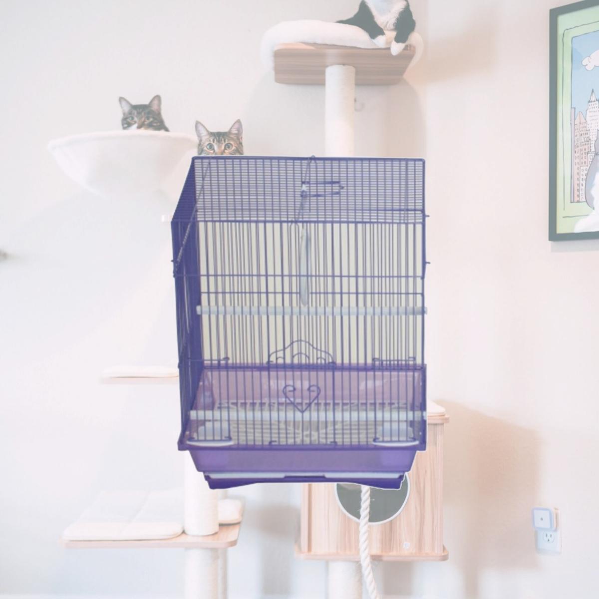 Picture of YML Group A1124MPUR 11 x 8.5 x 14 in. Flat Top Small Parakeet Cage, Purple