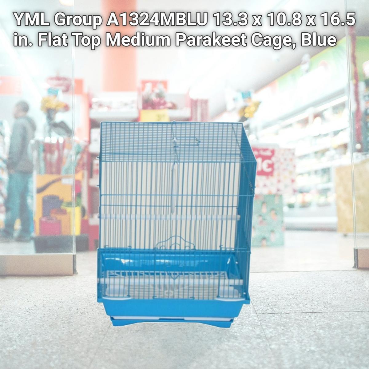 Picture of YML Group A1324MBLU 13.3 x 10.8 x 16.5 in. Flat Top Medium Parakeet Cage, Blue