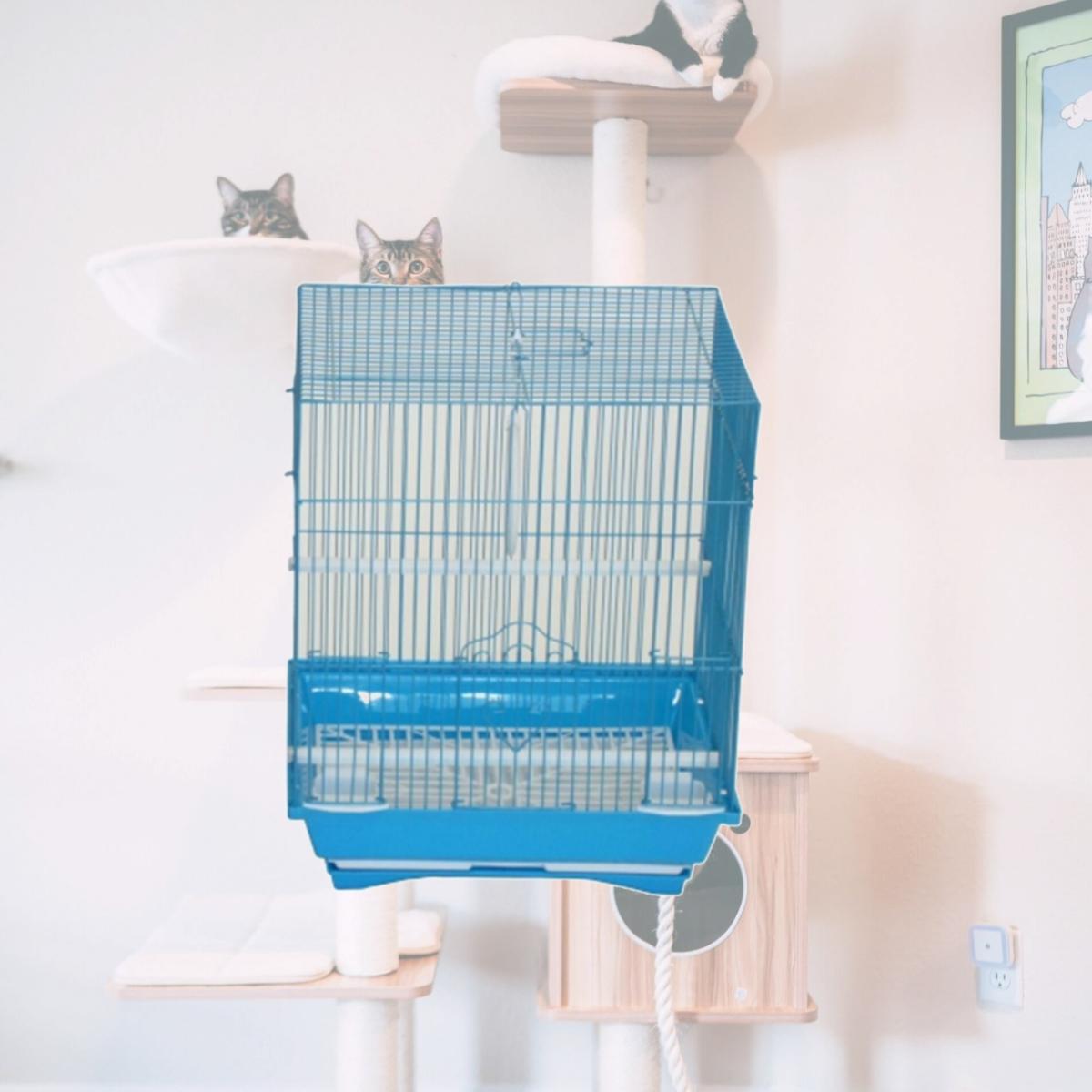 Picture of YML Group A1324MBLU 13.3 x 10.8 x 16.5 in. Flat Top Medium Parakeet Cage, Blue
