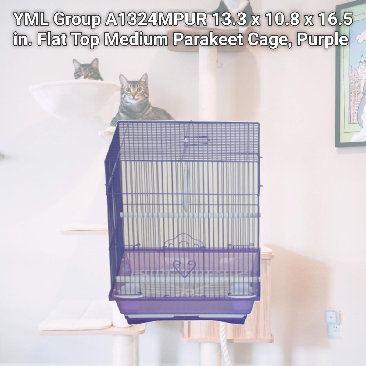 Picture of YML Group A1324MPUR 13.3 x 10.8 x 16.5 in. Flat Top Medium Parakeet Cage, Purple