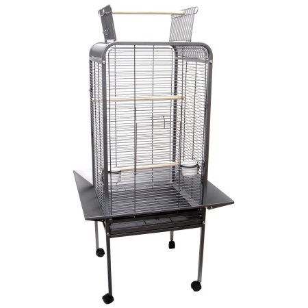 Picture of YML EF2222AS 0.5 in. Bar Spacing Play Top Parrot Bird Cage, Antique Silver - 22 x 22 in.