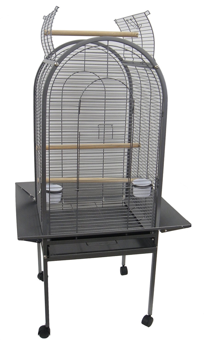 Picture of YML ER2222AS 0.5 in. Bar Spacing Dome Top Parrot Bird Cage, Antique Silver - 22 x 22 in.