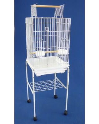 Picture of YML 1904-4924WHT Open Shell Top Cage with Stand&#44; White