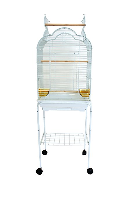 Picture of YML 5834WHT Bar Spacing Small Parrot Cage, White - 18 x 14 in.