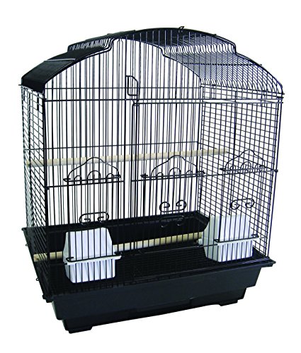 Picture of YML 5834BLK Bar Spacing Small Parrot Cage, Black - 18 x 14 in.