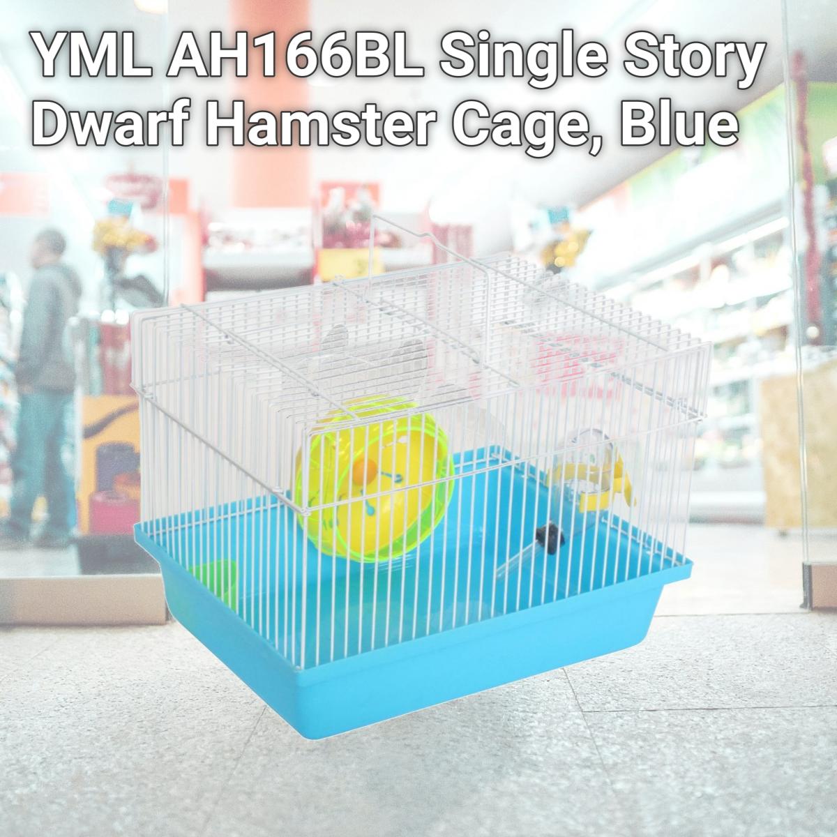 Picture of YML AH166BL Single Story Dwarf Hamster Cage, Blue