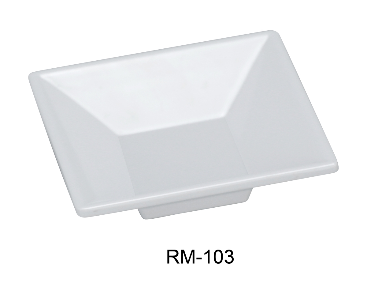 Picture of Yanco RM-103 Rome 3 in. Small Square Dish, White - Pack of 72