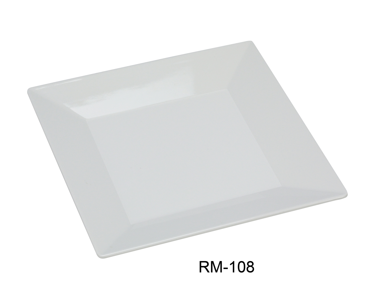 Picture of Yanco RM-108 Rome 8 in. Square Plate, White - Pack of 48