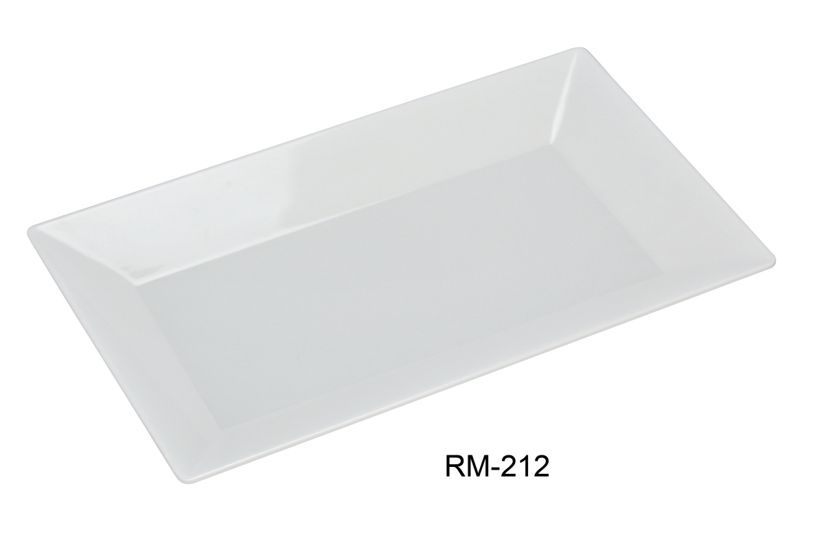 Picture of Yanco RM-212 Rome Rectangular Plate, White - 12 in. - Pack of 24