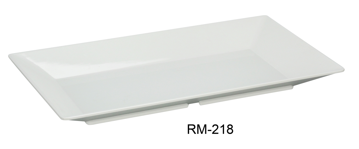 Picture of Yanco RM-218 Rome Rectangular Plate, White - 18 in. - Pack of 12