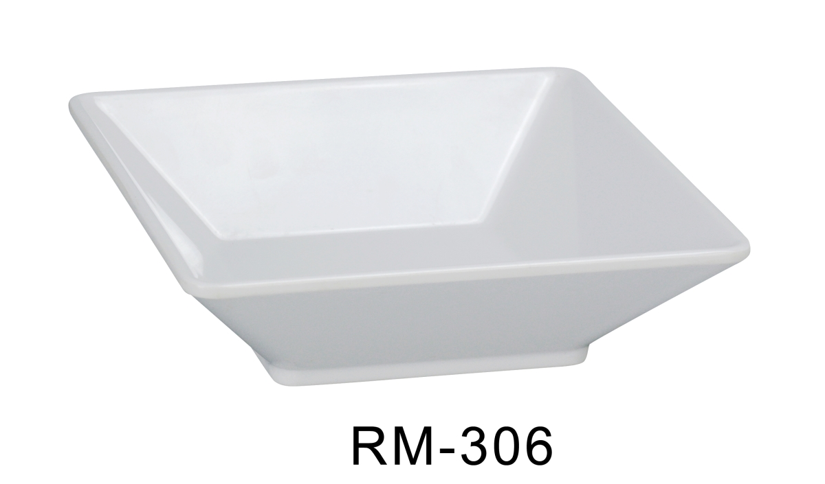 Picture of Yanco RM-306 Rome Square Deep Plate, White - 14 oz - Pack of 48