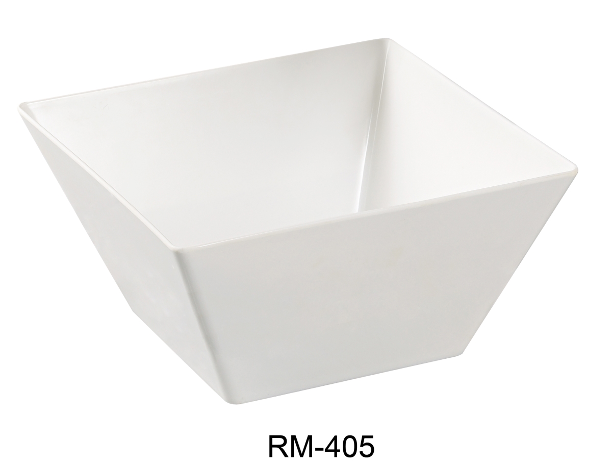 Picture of Yanco RM-405 Rome Square Bowl, White - 18 oz - Pack of 48