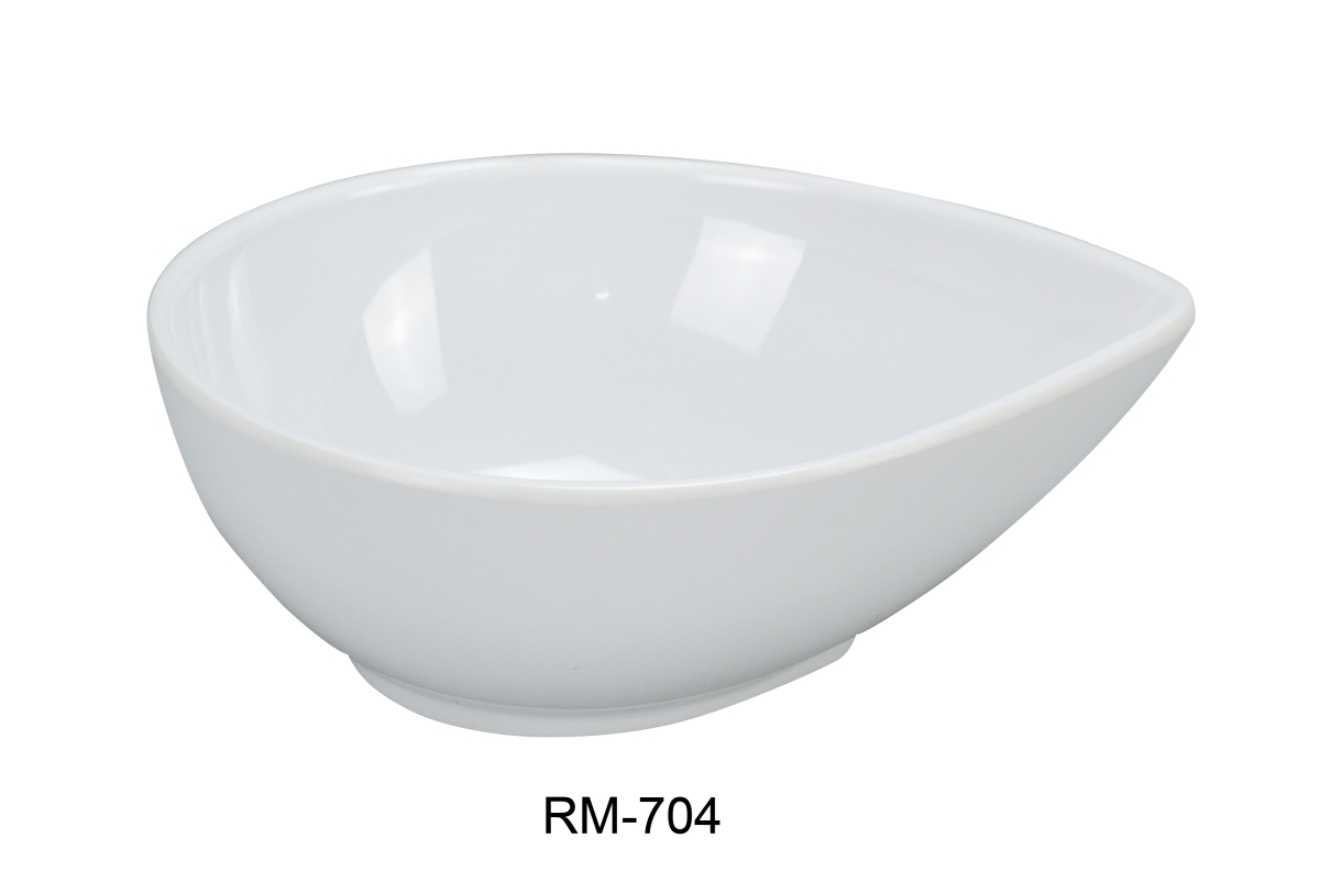 Picture of Yanco RM-704 Rome Water Drop Shape Dish, White - 4 oz - Pack of 72
