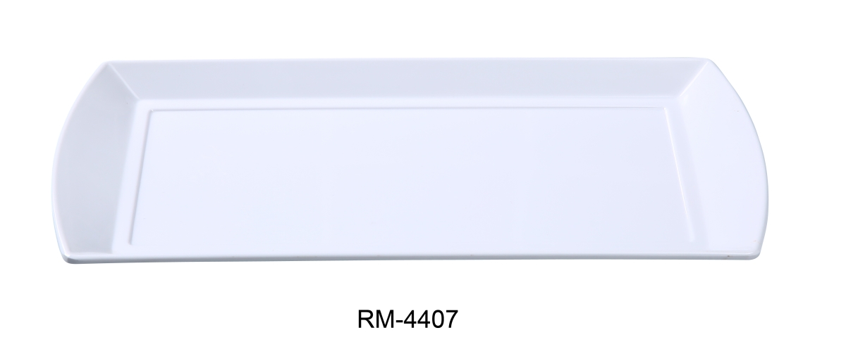 Picture of Yanco RM-4407 Rome Rectangular Plate, White - 13.75 in. - Pack of 24