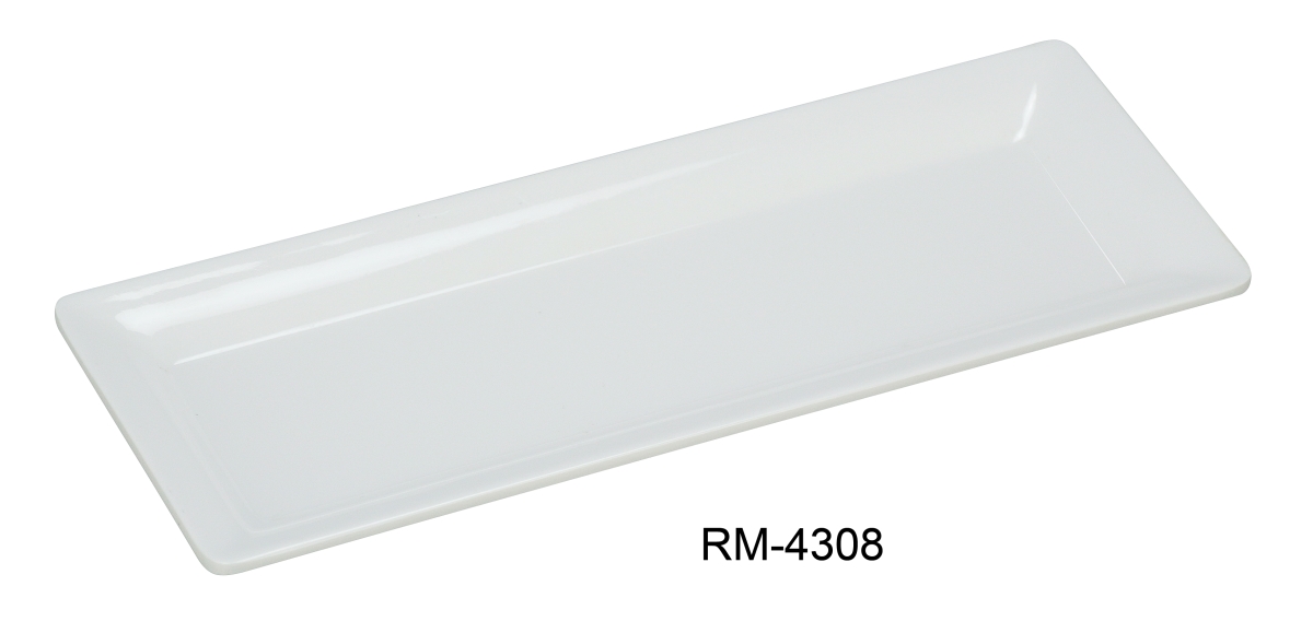Picture of Yanco RM-4308 Rome Rectangular Plate, White - Pack of 48
